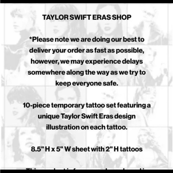 Taylor Swift Eras temporary tattoos - Picture 5 of 5